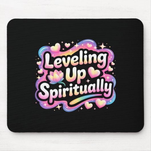 Leveling Up Sritually Mindfulness Meditation  マウスパッド (正面)