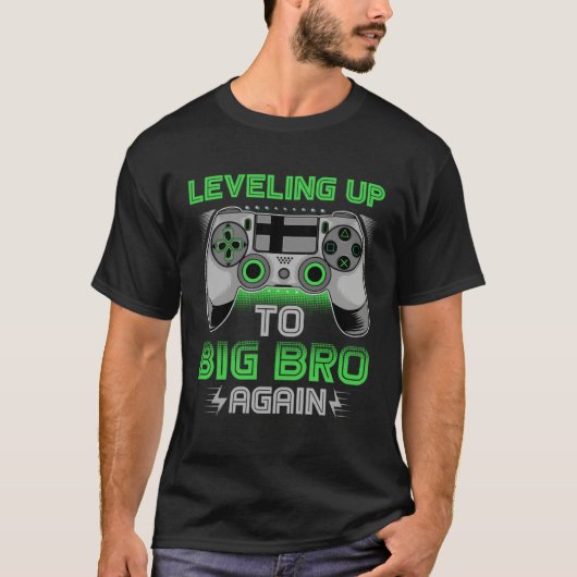Leveling Up To Big Bro Again Video Gamer Big Broth Tシャツ (正面)