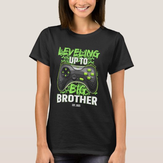 Leveling Up To Big Brother Est 2025 Funny Game Con Tシャツ (正面)