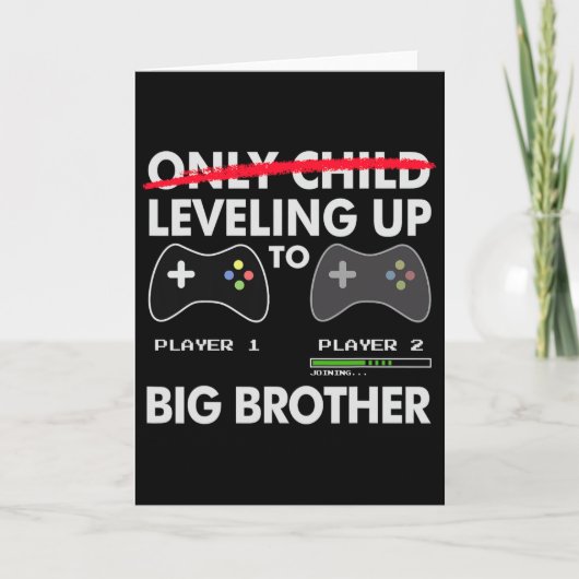 Leveling Up To Big Brother Shirt - Video Game Play カード (正面)