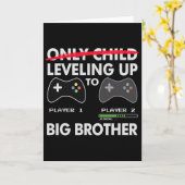 Leveling Up To Big Brother Shirt - Video Game Play カード (黄色い花)