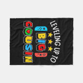 Leveling Up To Big Cousin Funny Gaming Video Game  フリースブランケット (正面(横))