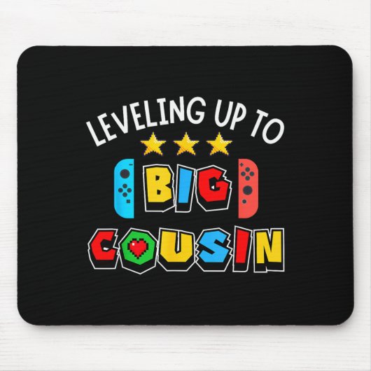 Leveling Up To Big Cousin Funny Gaming Video Game マウスパッド (正面)