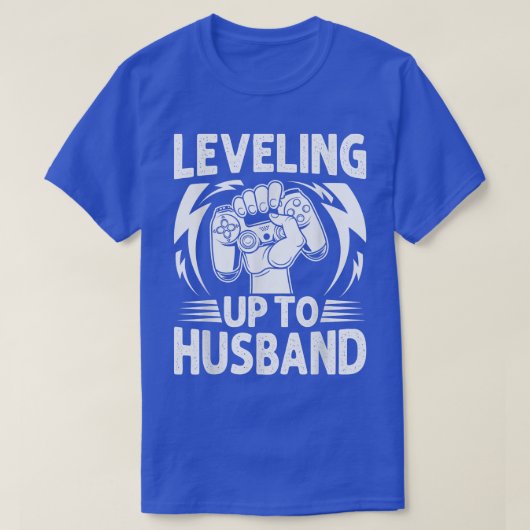 Leveling Up to Husband Mens Groom Bachelor Party G Tシャツ (デザイン正面)