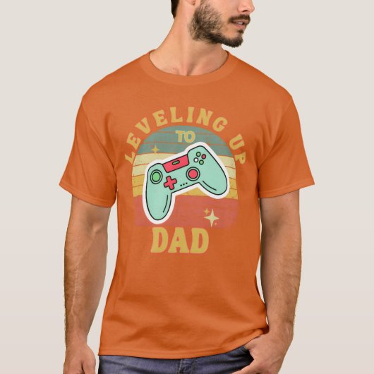 Leveling Upo Dad Funny Gaming Gamer Dad retro vint Tシャツ (正面)