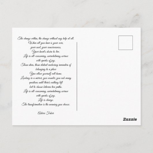 Levels of Transformation ポストカード (裏面)