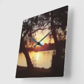 Lever de soleil sur La Grande Motte - France スクエア壁時計 (傾斜)