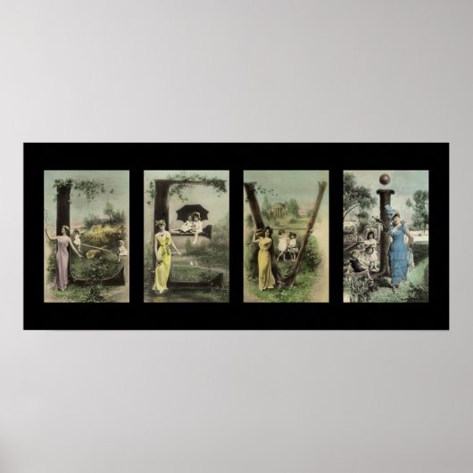 LEVIアルファベットレター名アート ポスター (正面)