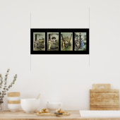 LEVIアルファベットレター名アート ポスター (キッチン)