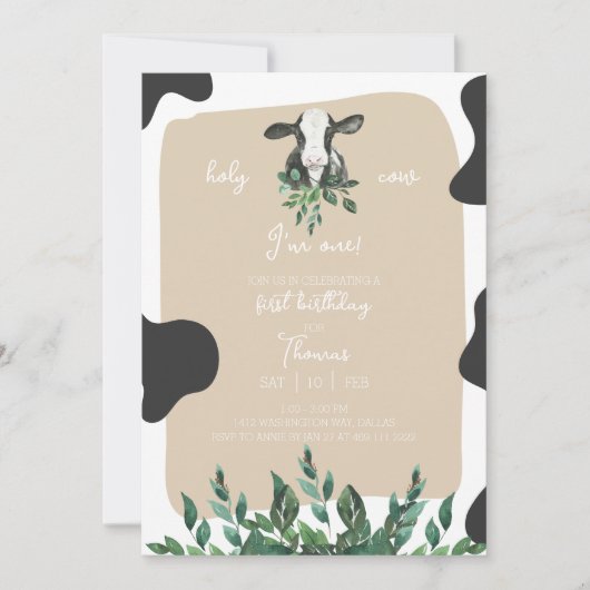 LEVIカウファースト誕生日招待状 招待状 (正面)