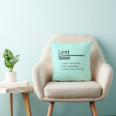 Levi、Boy パーソナライズされた Name Definition クッション (椅子)
