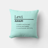 Levi、Boy パーソナライズされた Name Definition クッション (正面)