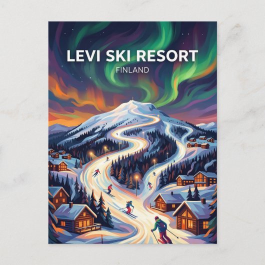 Levi Ski Resort Finland ポストカード (正面)