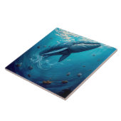 Leviathan’s Flight to Freedom – Surreal Whale Art タイル (側面)