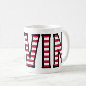 Levin Name Vorname USA styled Tasse Kaffeetasse コーヒーマグカップ (正面右)