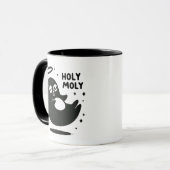 Levitating Holy Mole Mug – Cute Floating Animal  マグカップ (正面左)