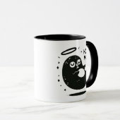 Levitating Holy Mole Mug – Cute Floating Animal  マグカップ (正面右)