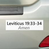 Leviticusの19:33 - 35 バンパーステッカー (車上)