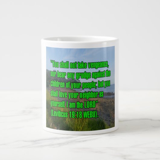 Leviticus 19:18 WEBU Mug ジャンボコーヒーマグカップ (正面)