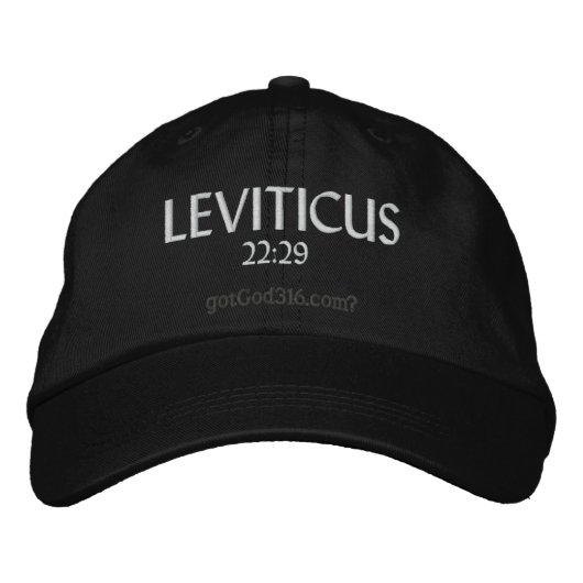 LEVITICUS gotGod316.com 22:29 刺繍入りキャップ (正面)