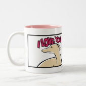 Lévrier stylisé "I love You" ツートーンマグカップ (左)