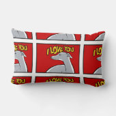 Lévrier stylisé "I love You" ランバークッション (裏面)