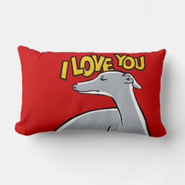 Lévrier stylisé "I love You" ランバークッション