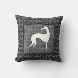 Lévrier stylisé "Patchwork" クッション