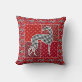 Lévrier stylisé "Patchwork" クッション