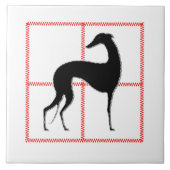 Lévrier stylisé "Zigzag" タイル (正面)