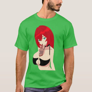 Lewd anime girl funny tシャツ