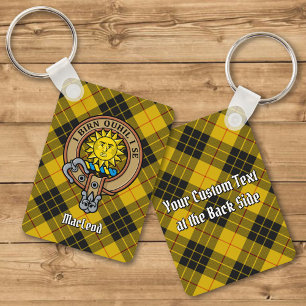 LewisクレストのクランMacLeodタータンチェックKeychain キーホルダー