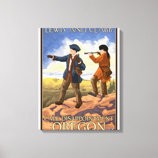Lewis and Clark – オレゴン州ケープ失望 キャンバスプリント (正面)