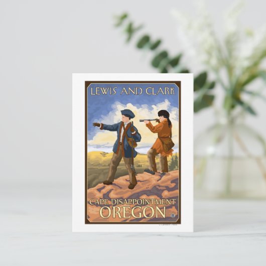 Lewis and Clark – オレゴン州ケープ失望 ポストカード (スタンド正面)