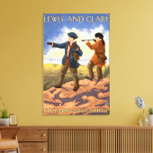 Lewis and Clark – コロンビア川峡谷,オレゴン キャンバスプリント (インサイチュ (リビング))