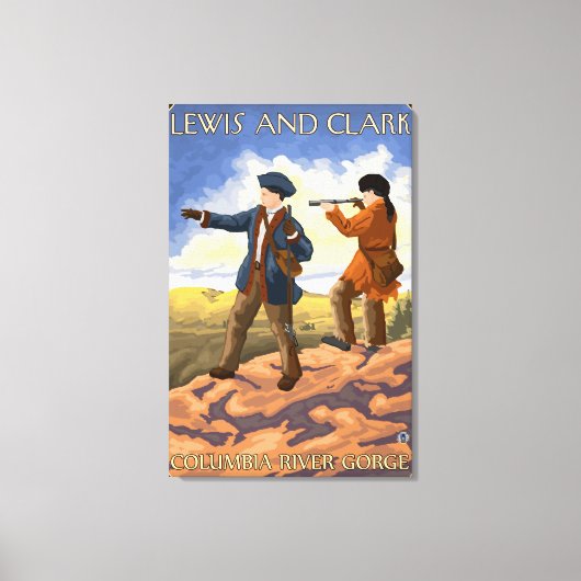 Lewis and Clark – コロンビア川峡谷,オレゴン キャンバスプリント (正面)