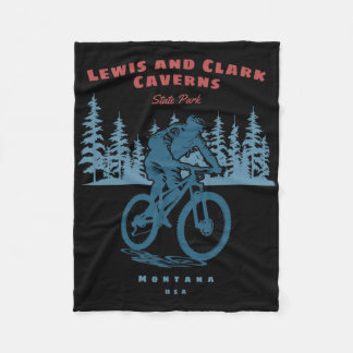 Lewis And Clark Caverns State Park Mountain Bike B フリースブランケット