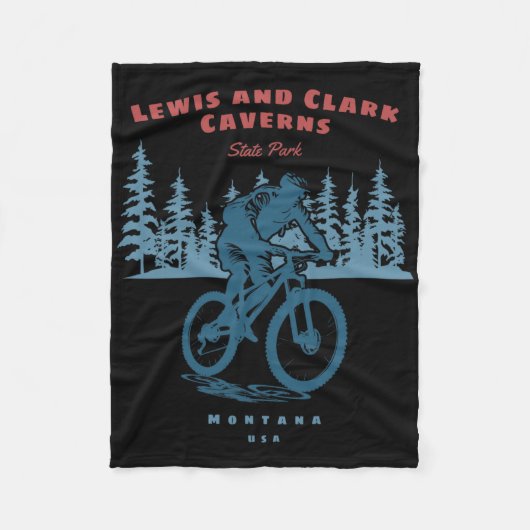 Lewis And Clark Caverns State Park Mountain Bike B フリースブランケット (正面)
