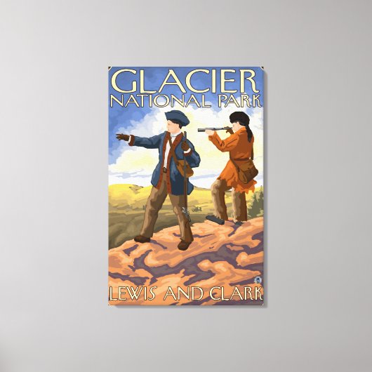 Lewis and Clark - Glacier National Park, MT キャンバスプリント (正面)