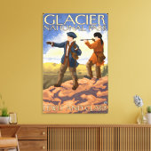 Lewis and Clark - Glacier National Park, MT キャンバスプリント (インサイチュ (リビング))
