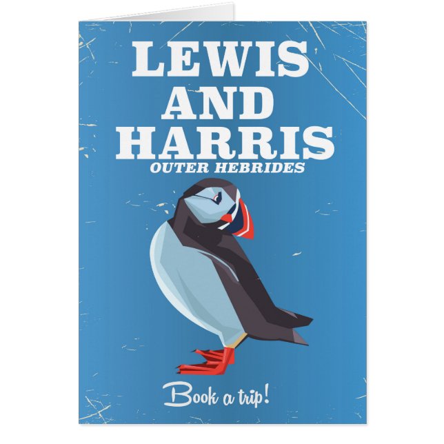 Lewis and Harris Scotland Puffin旅行ポスター (正面)