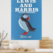 Lewis and Harris Scotland Puffin旅行ポスター ポスター (キッチン)