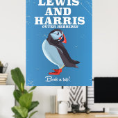 Lewis and Harris Scotland Puffin旅行ポスター ポスター (ホームオフィス)