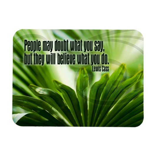 Lewis Cass感動的引用文"疑い"フレキシブル マグネット (横)