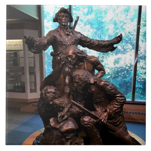 Lewis & Clark Statue, Fort Clatsop, Oregon タイル (正面)