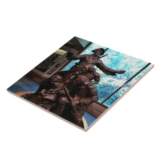 Lewis & Clark Statue, Fort Clatsop, Oregon タイル (側面)