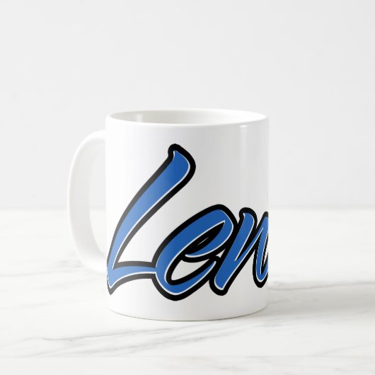 Lewis Vorname Name blue Tasse Kaffeetasse コーヒーマグカップ (正面左)