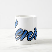 Lewis Vorname Name blue Tasse Kaffeetasse コーヒーマグカップ (中央)