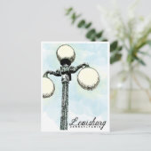 Lewisburg, PA歴史的なランプのポスト葉書 ポストカード (スタンド正面)