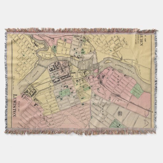 、Lewiston金褐色 スローブランケット (正面)